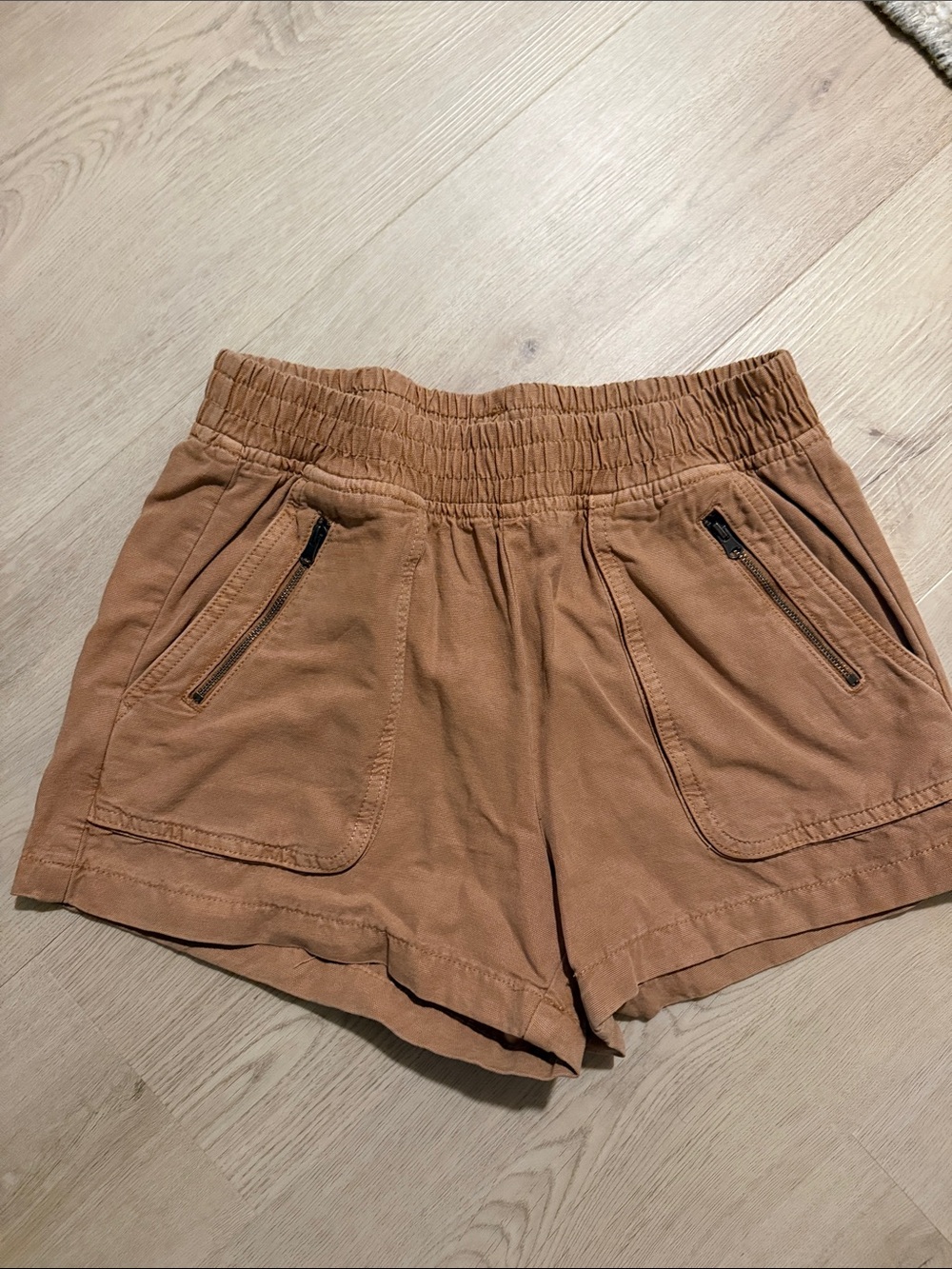 AERIE Women’s Casual Elastic-Waist Brown Shorts